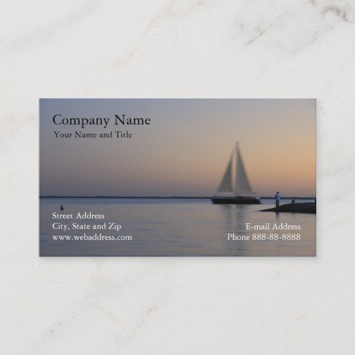 Customizable Sail Boat Business Card