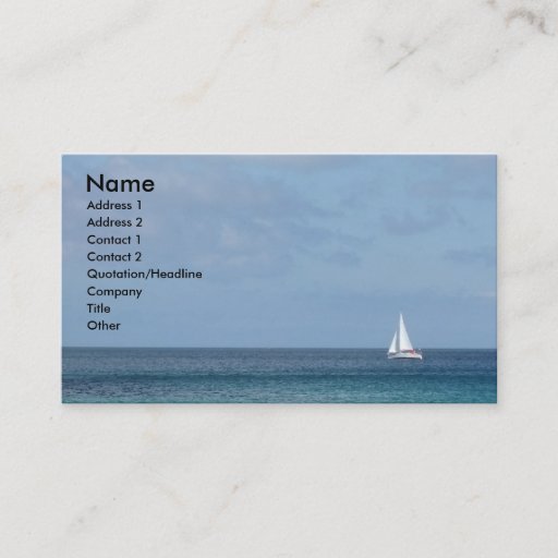 Customizable Sail Boat Business Cards