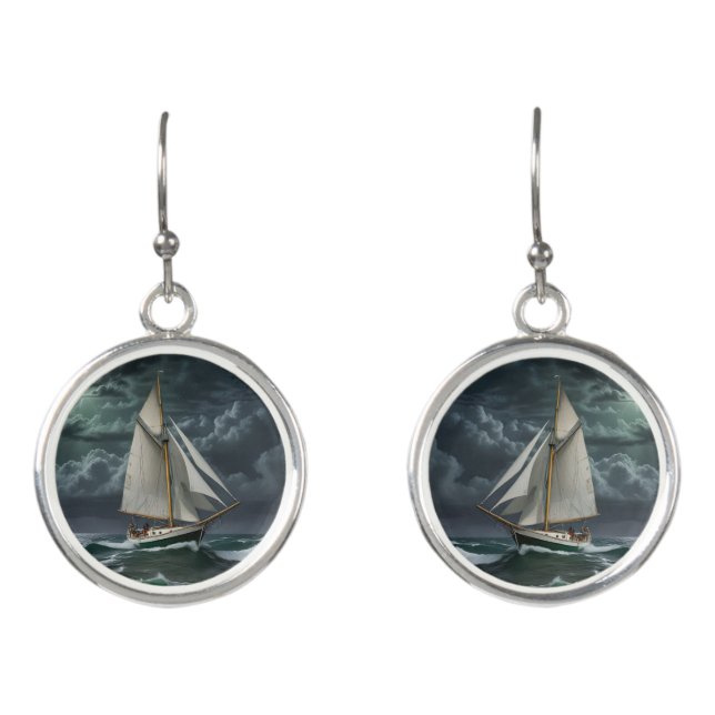 Sail Boat Earrings (Front)