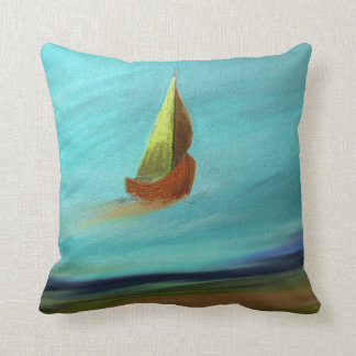 Sail Boat III Throw Pillow