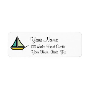 Sail Boat Label