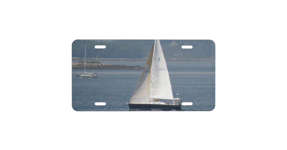 Sail Boat License Plate Zazzle