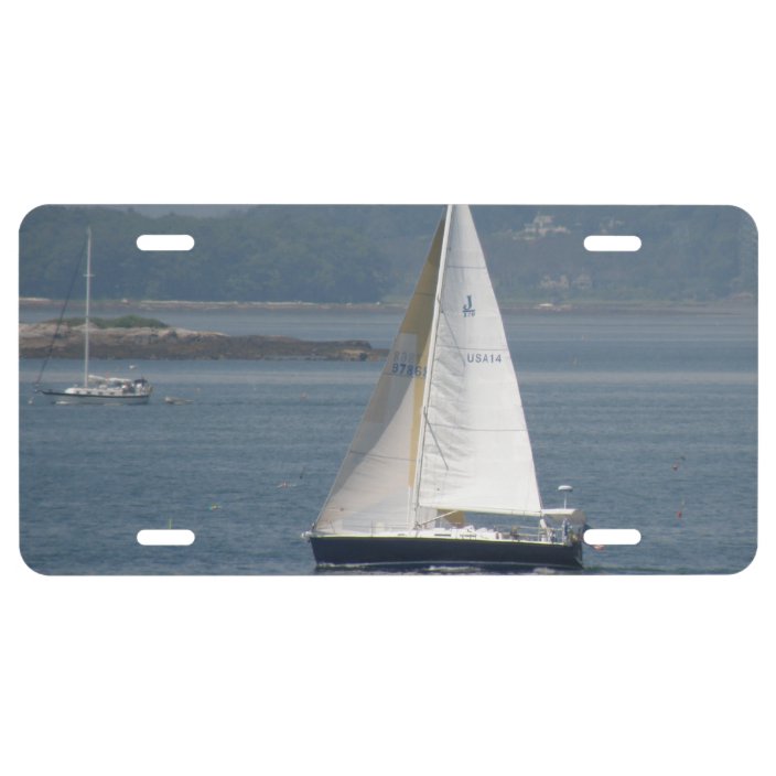 Sail Boat License Plate