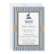 Sail Boat Navy Blue Stripes Baby Shower