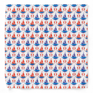Sail Boat Pattern Bandana