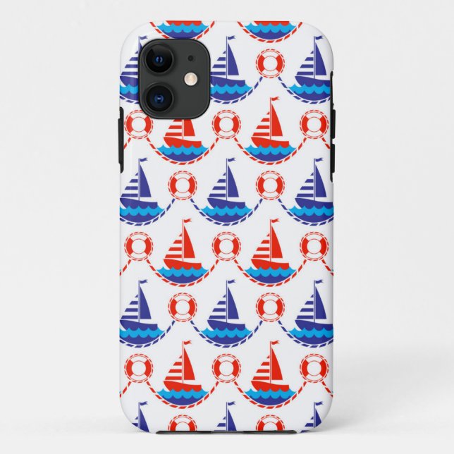 Sail Boat Pattern Case-Mate iPhone Case (Back)