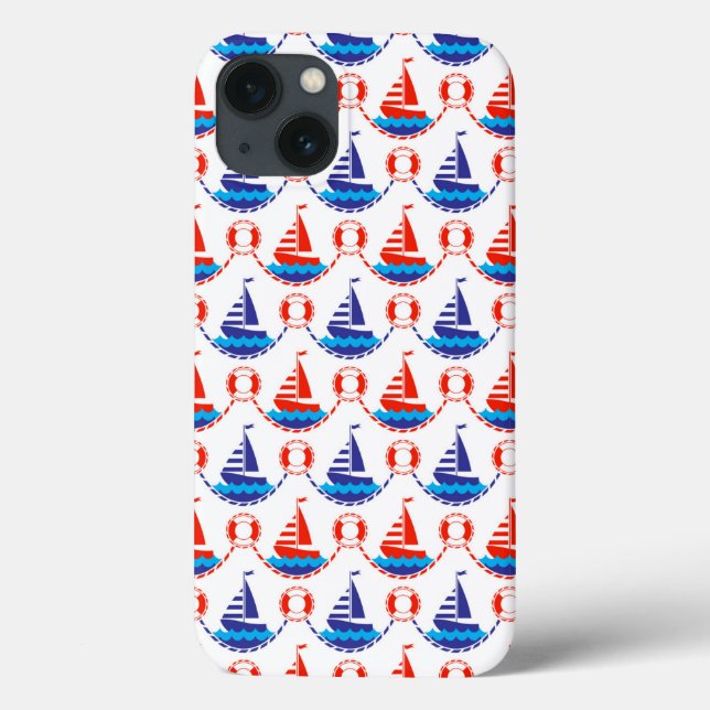 Sail Boat Pattern Case-Mate iPhone Case (Back)