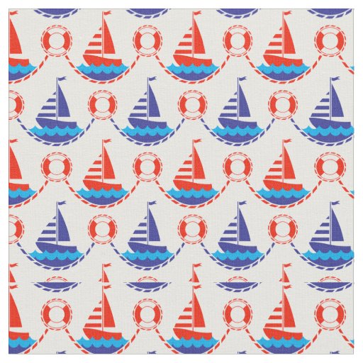 Sail Boat Pattern Fabric