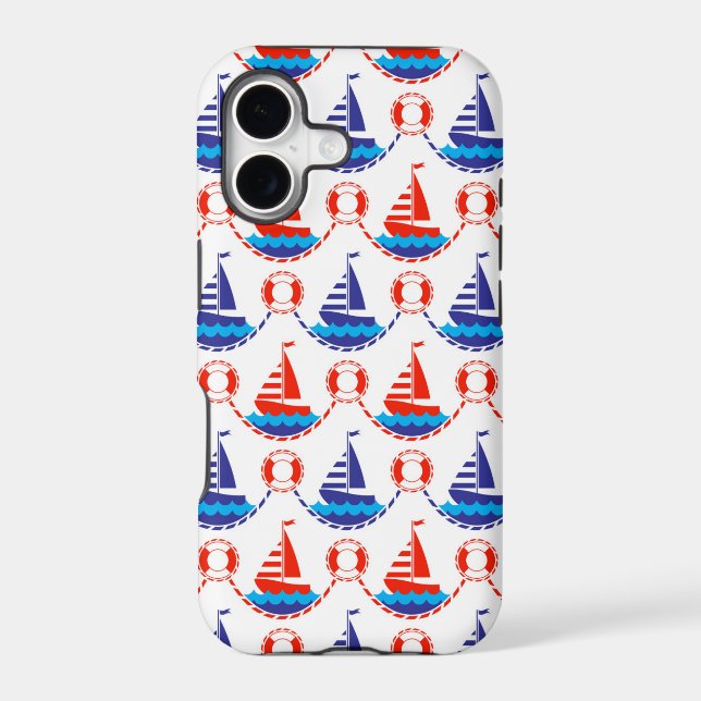 Sail Boat Pattern Iphone Case (Back)