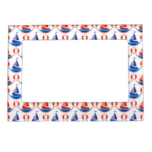 Sail Boat Pattern Magnetic Photo Frame
