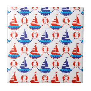 Sail Boat Pattern Tile