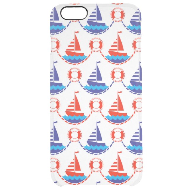 Sail Boat Pattern Uncommon iPhone Case (Back)