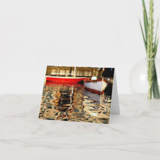Sail boat reflections card