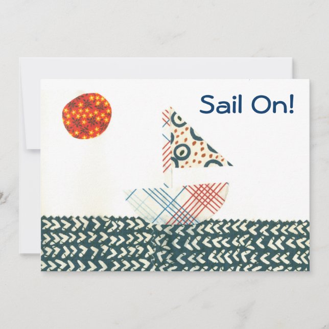Sail Boat Retirement Party Invitations (Front)
