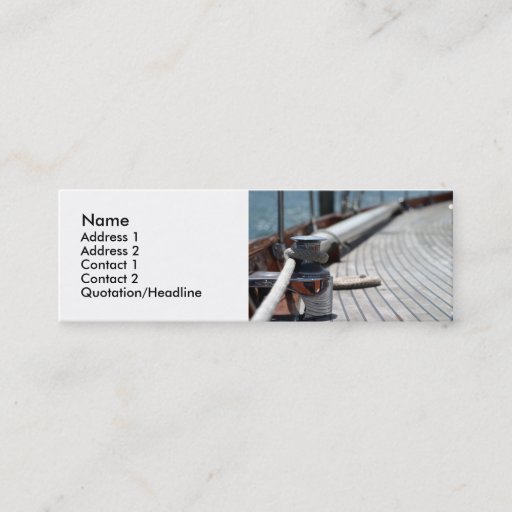 Customizable sail boat rope business card template