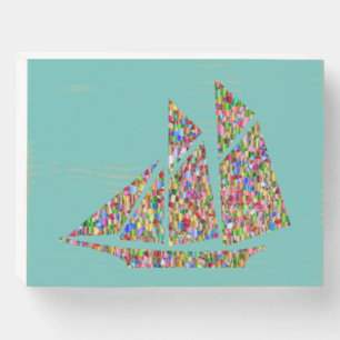 Sail Boat Wood Box Sign