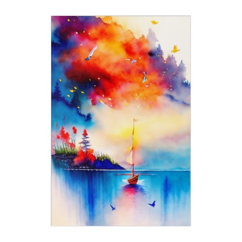 Sail Boating Acrylic Art Acrylic Print