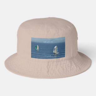 Sail boats blue water photograph Sail with me Hat
