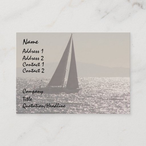 Customizable Sail Boats Business Card