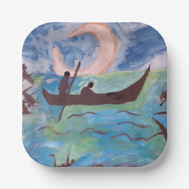 Sail by Moonlight  Paper Plates (Front)