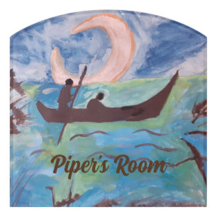 Sail by Moonlight Personalised Door Sign