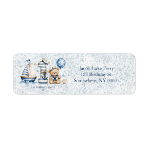 Sail-ebrate One Nautical First Birthday Address Label