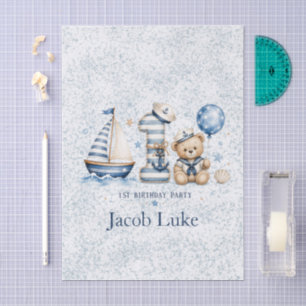 Sail-ebrate One Nautical First Birthday Tissue Paper