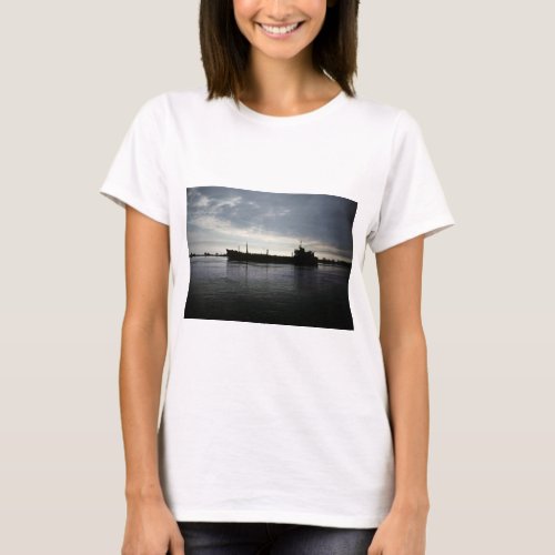 Sail into the Night Great Lakes Freighter T_Shirt