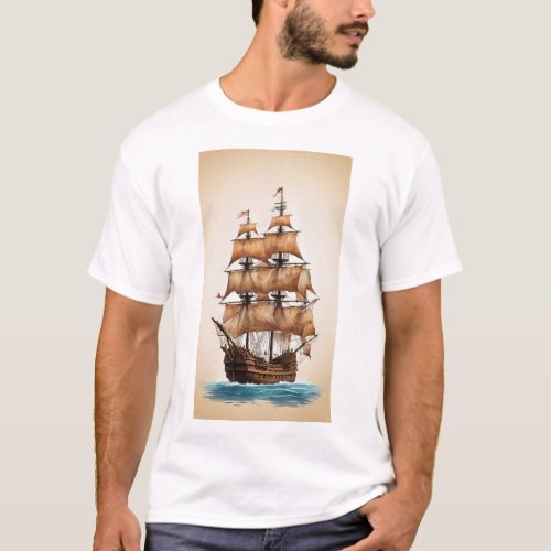 Sail into the Unknown Nautical Adventures T shirt