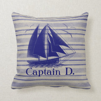 Sail like a pirate, boy's room nautical throw pillow