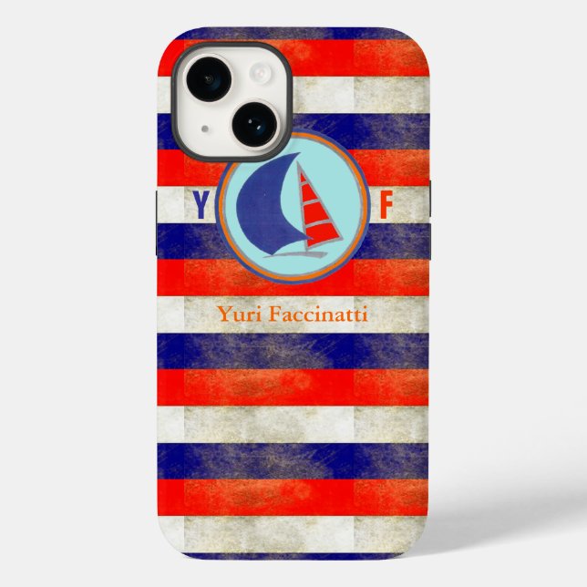 Sail Marine Stripes Case-Mate iPhone Case (Back)