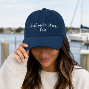 'Sail More, Stress Less' Cruise Lovers Travel Gift Hat