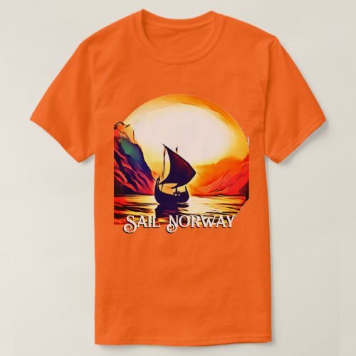 Sail Norway with Vikiing Ship T_Shirt