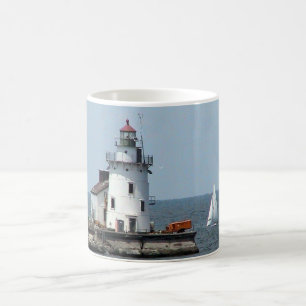 Sail on By Lighthouse Coffee Mug