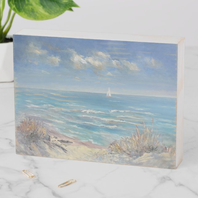 Sail On Wooden Box Sign (In Situ Horizontal)
