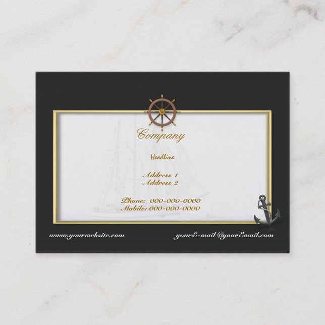 Sail Ship Business Card (Front)