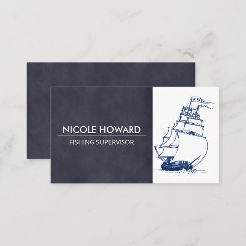 Sail Ship  Fishing Business Card