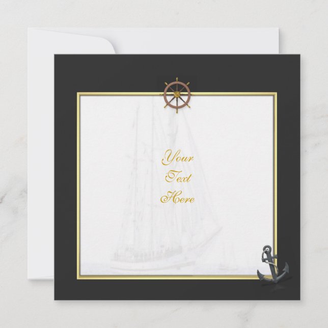 Sail Ship Invitation (Front)