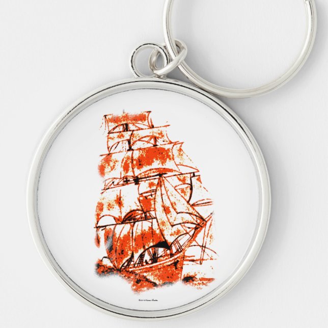Sail Ship Keychain (Front)