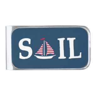 Sail Silver Finish Money Clip