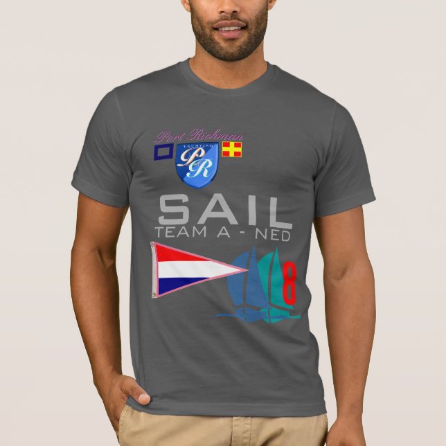 Sail Team A Yachting NED Netherlands Flag T-Shirt (Front)