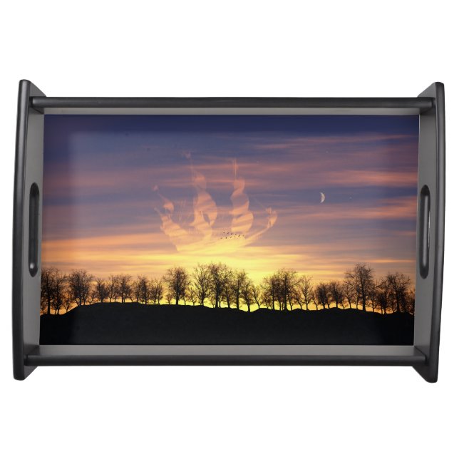 Sail the Night Sky Serving Tray (Front)
