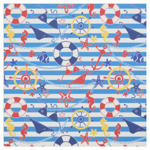 Sail The Sea Nautical Fabric
