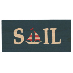 Sail Wood Flash Drive