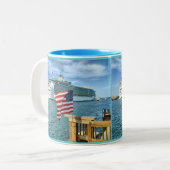 Sailaway Cruise Ship Two-Tone Coffee Mug (Front Left)