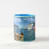 Sailaway Cruise Ship Two-Tone Coffee Mug (Center)