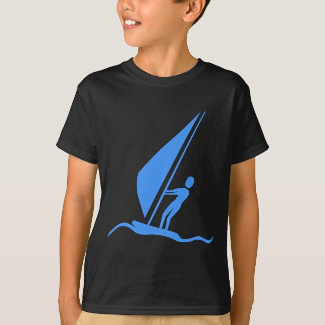 Sailboarding - Baby Blue T-Shirt (Front)