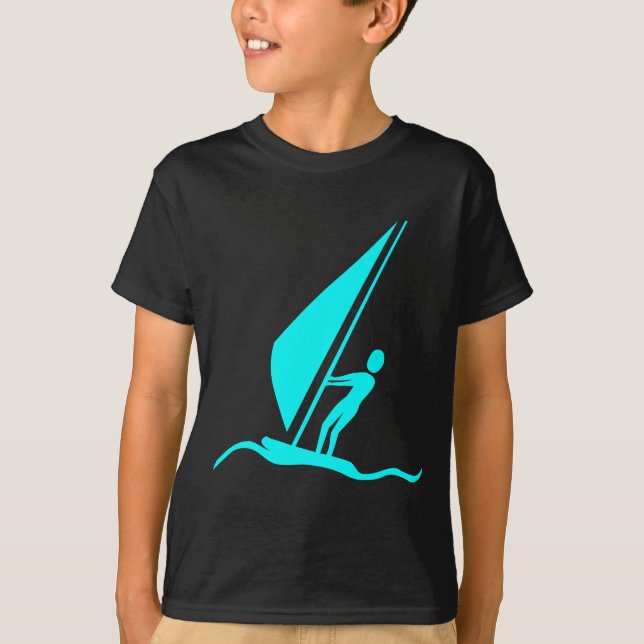 Sailboarding - Cyan T-Shirt (Front)