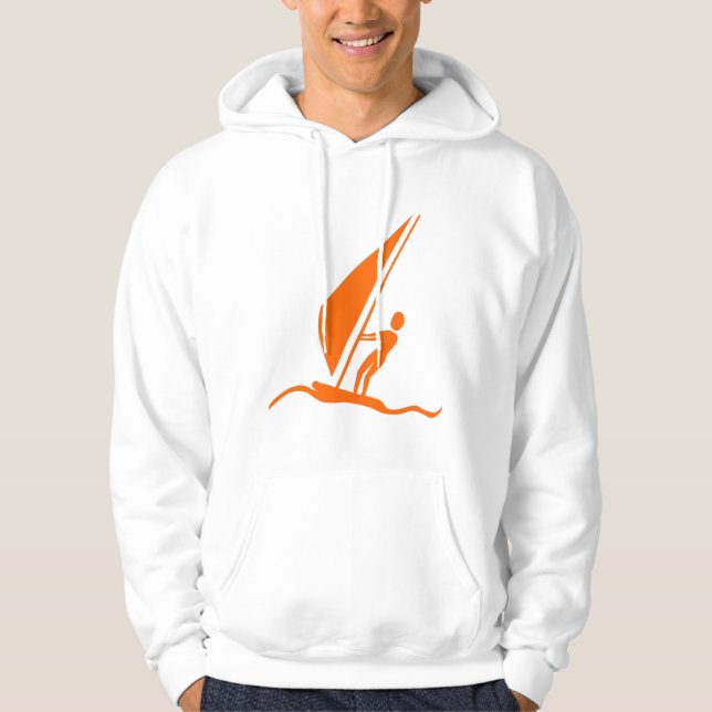 Sailboarding - Orange Hoodie (Front)