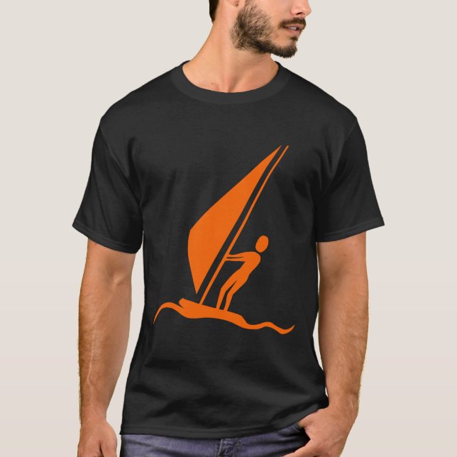 Sailboarding - Orange T-Shirt (Front)